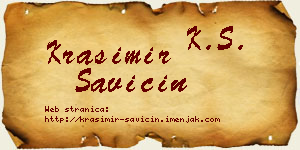 Krasimir Savičin vizit kartica